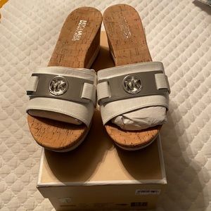 Michael Kors white wedge sandals Size 7 1/2
